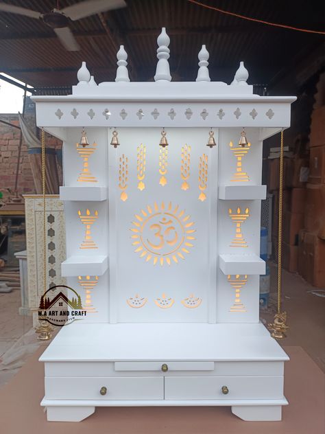 Enjoy up to 15% off on our MA ART AND CRAFT items including the "Wood Temple with Marble Looking" featuring hanging bells, lamps, and LED light. Don't miss out! 🎨✨ #MAArtAndCraft #WoodTemple #HomeDecor #SaleEvent #LimitedTimeOffer Small Floating Shelves, Wooden Temple, Temple Decor, Inside Art, Pooja Mandir, Art Colour, Hanging Bell, Focus Light, Home Temple