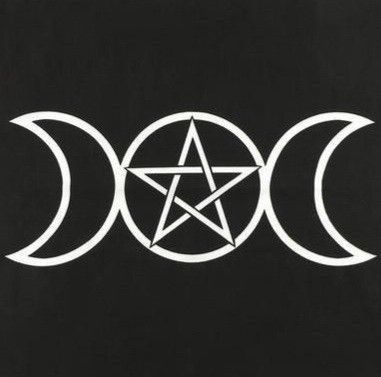 Triple Moon Pentacle Tattoo, Wiccan Tattoo Ideas, Pentacle Tattoo, Magick Crafts, Triple Moon Symbol, Luna Tattoo, Witch Symbols, Moon Pentacle, Moon Symbol