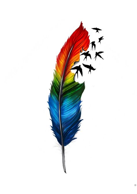 Macaw Feather Tattoo, Plumas Tattoo, Feather Art Drawing, Clock Tattoo Sleeve, Feather Tattoo Colour, Really Cool Wallpapers, Tattoo Quotes For Men, Feather Drawing, Horse Oil Painting