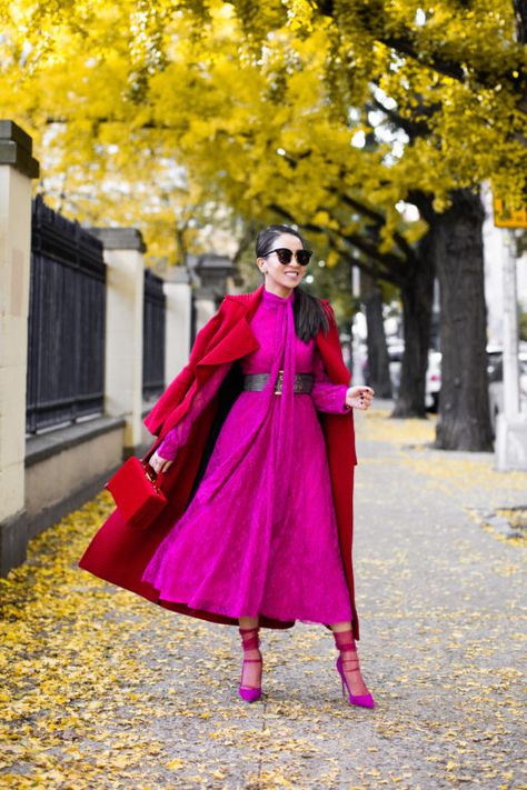 Wendy's Lookbook | Fantastic Colors - Fall Fashion with Reds and Pinks Fall Fashion Colors, Wendy's Lookbook, Fall Fashion Coats, Leandra Medine, Gas Monkey, Giovanna Battaglia, Anna Dello Russo, Alex Perry, Lace Pink Dress