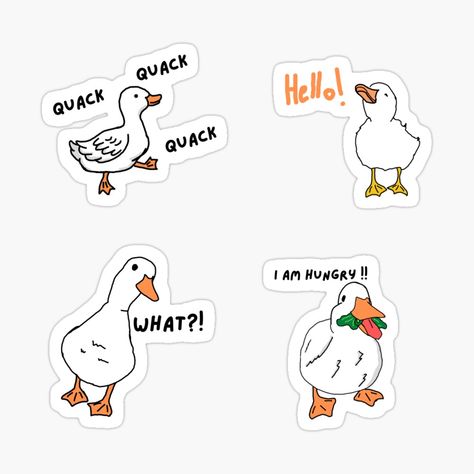 Get my art printed on awesome products. Support me at Redbubble #RBandME: https://www.redbubble.com/i/sticker/cute-ducks-pack-by-simpleima/118776655.EJUG5?asc=u Duck Stickers Printable, Duck Stickers, Cute Ducks, Duck Drawing, Sticker Inspo, Turtle Drawing, Creative Playground, Cute Laptop Stickers, Bullet Journal Aesthetic