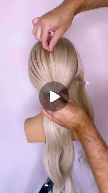 Joseph I'Anson on Instagram: "Looking to upgrade your ponytail? Then you need this tutorial!!!   NEW L’IMAGE Mannequin - “LIZ” from @equip_the_creative use code Joseph10 at the checkout to get 10% off your order.   Hair accessories by @thebobbypinuk   Created using @revlonprofessionaluk style Masters.  #hairtutorial #hairup #hairupdo #hairdo #hairdosimple #updo #updos #updohairstyles #hairups #hairstyles #hairideas #Weddinghair #hairwedding #bridalhair #reel #reels #igreels #ighair #hairfashion #hairhack #hairgoals #updostyles #upstyle #tutorialhair #hairart #reelitfeelit #bridalhair #bridalhairinspo #kimkardashian #prom #promhair  @behindthechair_com  @markleesonsalons @nextlevelhairstylists @hairbrained_official @limage_gmbh @hairtutorial4you @hairstyles_ideas__ @i.love.hairstyles @estet Fancy High Ponytail Hairstyles Wedding, Crazy Updos Creative, Formal Low Ponytail Hairstyles, Straight Updo Hairstyles, Wedding Low Ponytail Hairstyles, Pageant Ponytail, Wedding Hair Ponytail, Ponytail Updo Wedding, Bridesmaid Hair Styles