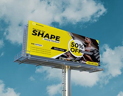 Billboard Inspiration, Billboard Design, Creative Instagram Stories, Gym Fitness, Graphic Design Illustration, Design Illustration, New Work, Work On, Gym Workouts