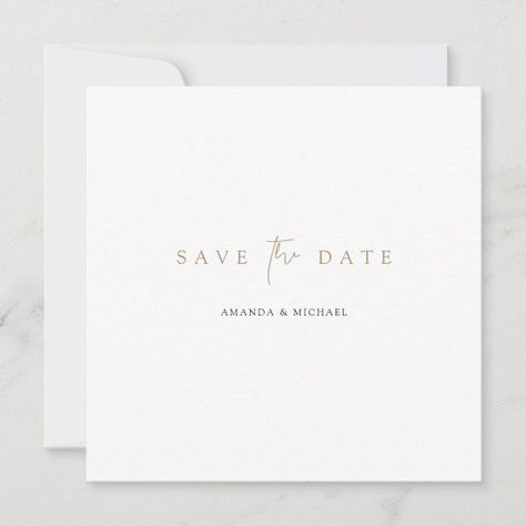 Elegant Minimalist Modern Gold Wedding Save The Date #zazzle #weddinginvitations #birthdayinvitations #babyshowerinvitations #zazzleinvitations #monogram #businesscards #graduation #homedecor Modern Gold Wedding, Popular Wedding Invitations, Wedding Announcements Photos, Minimal Wedding Invitation, Gold Writing, Damask Wedding, Modern Save The Dates, Classic Wedding Invitations, Photo Wedding Invitations