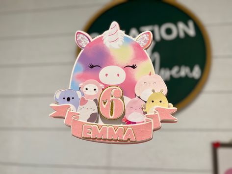 squishmallow cake topper #squishmallows #caketopper Squishmallow Birthday Cake Topper, 8th Birthday, Birthday Cake Toppers, Cake Toppers, Birthday Cake, Cake, Birthday