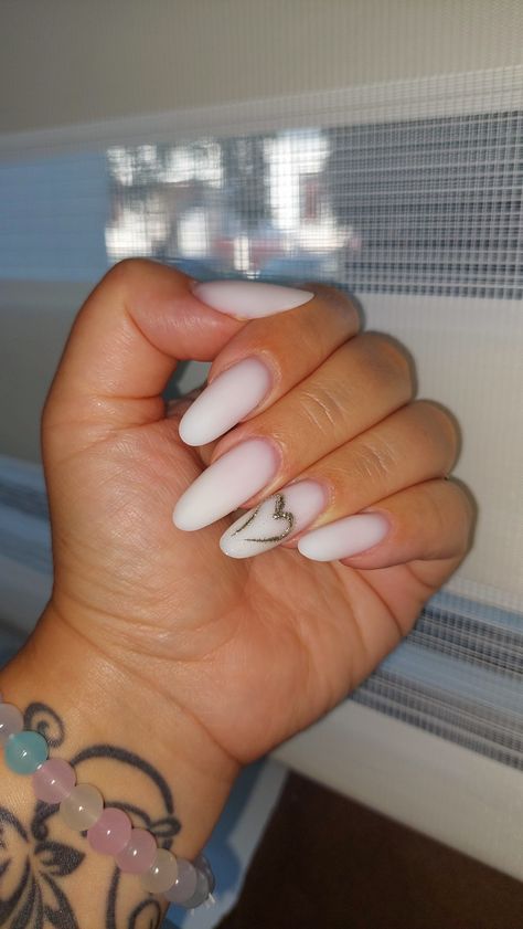 Matte milky white nails Milky White Matte Nails, Milky White Nails, February Nails, Milky White, Matte Nails, White Design, White Nails, My Nails, Nail Inspo