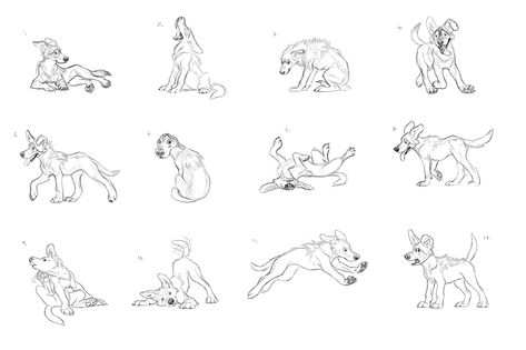 Dog Poses Illustration, Dog Sketch Cartoon, Dog Expression Illustration, Dog Character Expressions, Dog Illustration Art Character Design, Drawings Of Dogs, Golden Retriever Illustration, Animal Animation, Cartoon Dog Drawing