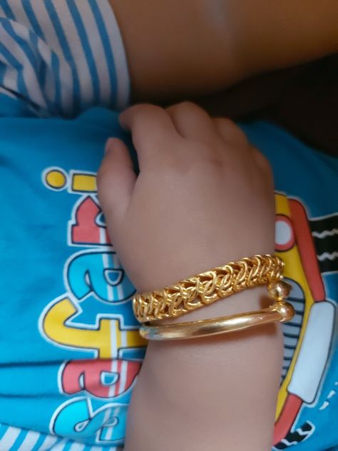 Baby Gold Bangles Design, Murugulu For Baby Boys, Kadiyam For Baby Boy, Baby Boy Gold Kada Designs, Baby Kada Gold, Braslate Design, Malabar Jewellery, Kada Design, Baby Bracelet Gold