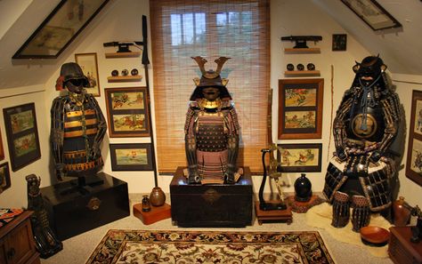 Japanese Sword Study Room Samurai Armour, Luxury Stuff, Japan Samurai, Samurai Armor, Study Room, Chess Board, Chess, Gentleman, Japan