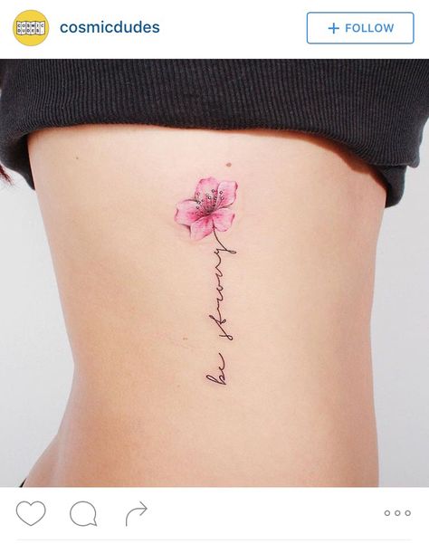 flower but with different words Tattoo Watercolor, Petit Tattoo, Geniale Tattoos, Tattoo Artwork, Diy Tattoo, Tattoo Feminina, Tattoos For Daughters, Rib Tattoo, Disney Tattoos