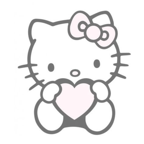 Hello Kitty Outline, Hello Kitty Imagenes, Cool Hello Kitty, Kitty Pictures, Kitty Drawing, Farmhouse Decor Ideas, Wallpaper Ipad, Random Image, Hello Kitty Pictures