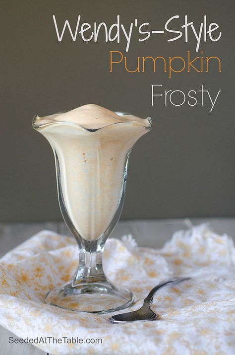 Wendy’s-Style Pumpkin Frosty Dessert Frosty Wendys, Puree Pumpkin, Wendy's Frosty, Wendys Frosty, Frosty Recipe, Pumpkin Eater, Cold Treats, Pumpkin Pumpkin, Homemade Ice