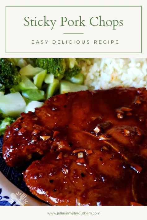 Asian Pork Chops Recipes, Korean Style Pork Chops, Sticky Pork Chops Recipe, Asian Boneless Pork Chops, Asian Pork Chop Recipes, Pork Chop Recipes With Soy Sauce, Thai Pork Chop Recipes, Pork Chops Asian Style, Sticky Pork Chops