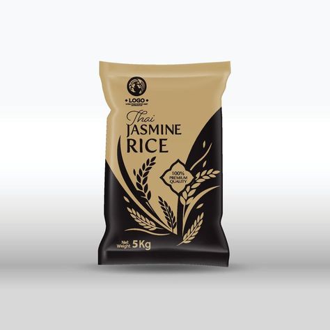 Organic Rice Packaging, Products Illustration, Rice Brands, Rice Packaging, Benefits Of Organic Food, Package Mockup, Arabic Clothing, Rice Box, Packaging Template Design