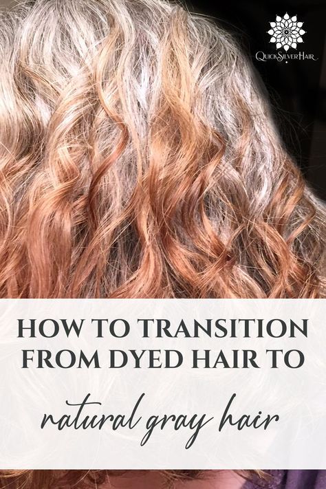 Discover the best methods and tips to transition from dyed hair to natural gray. Top 10 ways to go gray your way. There are as many ways to grow the dye off your hair, as there are ways to color it. After watching many women (including myself) delve into researching the ways they can let the dye go, here is what I learned during my journey, my research, and watching my fellow silver sisters. Grey Dyed Hair, Grey Hair Journey, Growing Out Hair, Hair Tea, Growing Your Hair Out, Grey Hair Dye, Grey Curly Hair, Beautiful Gray Hair, Silver Sisters