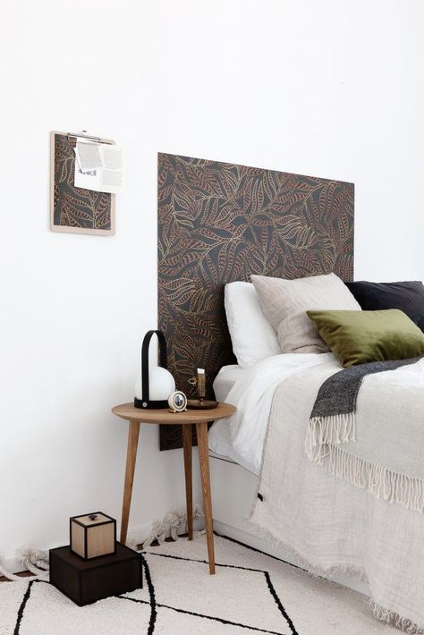 Wallpaper headboards with Eijffinger Wallpaper As Headboard, Wallpaper Headboards, Headboard With Wallpaper, Bedroom Parents, Diy Wallpaper Headboard, Headboard And Wallpaper, Wallpaper Headboard, Home Office Design On A Budget, Creative Headboard