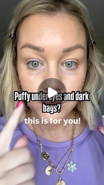 Kaila Gibson • Beauty on a Budget | Affordable Fashion on Instagram: "👀Do you deal with puffy undereyes and that dark U-shape under the eyes?👀

Try this and see if it helps!

(Shout out to @ericataylor2347 for the original idea to enhance the eye bags for demonstration!🫶🏼)

#undereyes #concealer #concealertutorial #makeuptutorial #makeuptransformation #mature #matureeyes" Hide Bags Under Eyes Make Up, Hide Eye Bags With Makeup, Under Eye Shadow Makeup, How To Hide Eye Bags With Makeup, Puffy Eye Makeup, Puffy Eyes Makeup, Eye Hollows, Under Eye Hollows, Beauty On A Budget