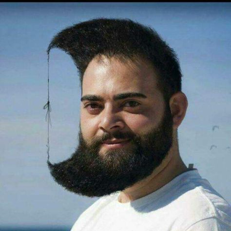 Terrible Haircuts, Weird Haircuts, Beard And Mustache, Bad Haircut, Corte De Cabelo Masculino, Sports Memes, Crazy People, Grunge Hair, Hair Humor