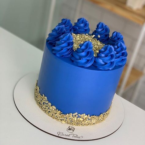 Royal Blue Birthday Cake, Melon Cake, Professional Cake Decorating, Blue Birthday Cakes, Birthday Cake For Husband, Cake For Husband, Birthday Cake With Flowers, 60th Birthday Cakes, Beautiful Birthday Cakes