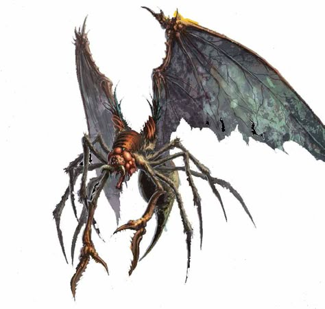 Pathfinder: Temple of the Whispering Spider, Part 3 Flying Monsters, Creature Fantasy, Beast Creature, Ange Demon, Cool Monsters, Dnd Monsters, Monster Concept Art, Alien Creatures, Fantasy Monster