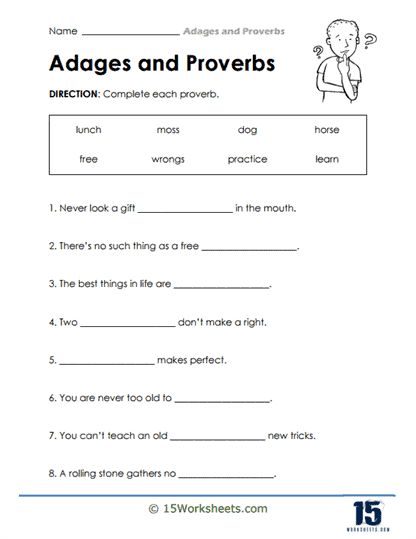 Adages And Proverbs, 4th Grade Worksheets, Holiday Science, Kindergarten Social Studies, Proverbs 4, Reading At Home, Figurative Language, Learning Tools, New Tricks