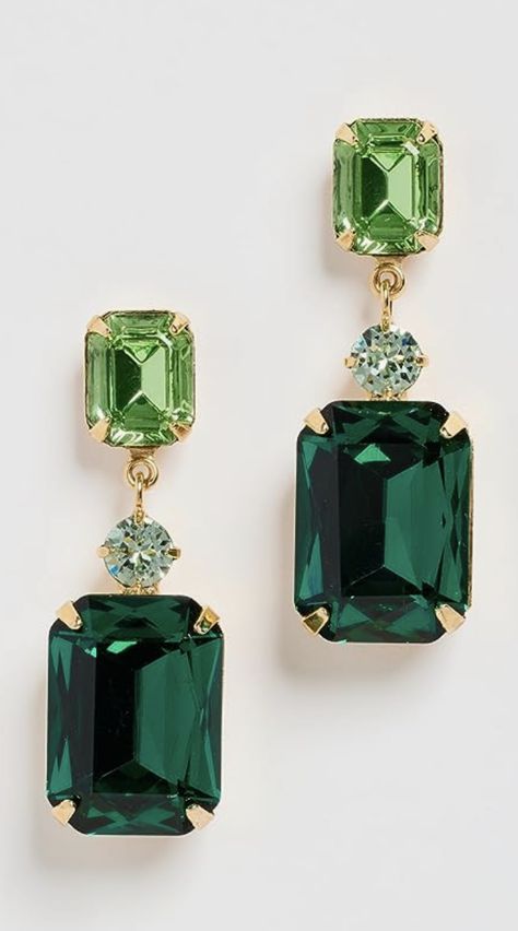 Jennifer Behr Women's Justine Earrings Green Earing Outfits, Emerald Green Earrings, Celebrity Jewelry, Accessories Jewelry, Green Earrings, Rose Earrings, Precious Stones, Ring Designs, Diamond Earrings