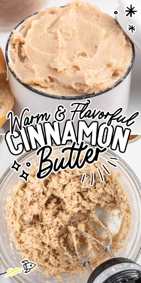 This cinnamon butter is the perfect addition to bread and other baked goods to add just the right amount of sweetness. Cinnamon Spread Recipe, Homemade Cinnamon Butter Recipe, Cinnamon Spread, Raspberry Butter, Raspberry Freezer Jam, Homemade Honey Butter, Compound Butter Recipe, Honey Butter Recipe, Buttery Rolls