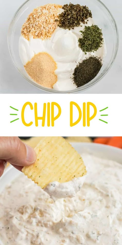 Quick Chip Dip, Sour Cream Chip Dip, Homemade Chip Dip, Potato Chip Dip, Chip Dip Recipe, Easy Chip Dip, Sour Cream Dip Recipes, Sour Cream Chips, Recipe With Sour Cream