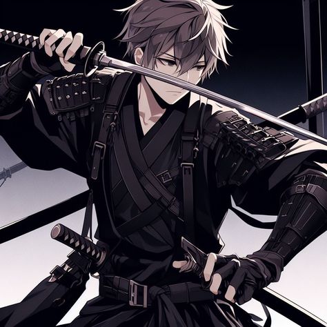 Samurai Anime, Dark Fantasy Artwork, Dungeons And Dragons Art, Anime Guy, Anime Warrior, Fantasy Male, Fantasy Artwork, Handsome Anime, Cute Anime Guys