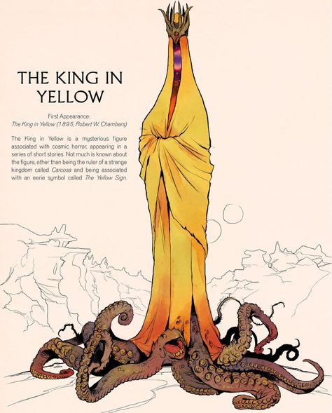 The King In Yellow, King In Yellow, Lovecraft Art, Creature Fantasy, Lovecraftian Horror, Cosmic Horror, 다크 판타지, Monster Concept Art, Call Of Cthulhu