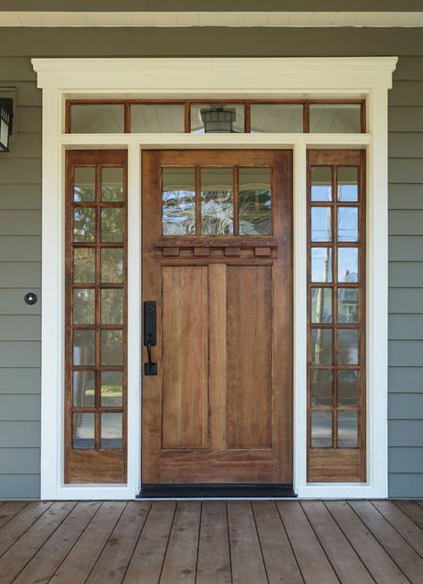 SOLID PINE WOOD FRONT DOOR MADE TO ANY SIZE £499 in Home, Furniture & DIY, DIY Materials, Doors & Door Accessories | eBay! Natural Wood Front Door, Wood Front Door, Solid Wood Front Door, Front Door Trim, Wood Exterior, Wooden Front Doors, Wood Front Doors, Farmhouse Front, Door Trim