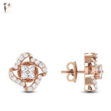 14K Rose Gold Diamond Cluster Stud Earrings .25CTW - Wedding earings (*Amazon Partner-Link) Tops Diamond, Diamond Earrings Indian, Diamond Tops, Smart Jewelry, Diamond Cluster Earrings, Bling Earrings, Mini Earrings, Solitaire Earrings, Diamond Necklace Set