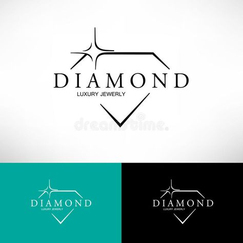 Logo With Diamond, Diamond Company Logo, Diamond Logo Ideas, Diamond Logo Design Ideas, Jewelry Logo Design Ideas, Diamond Branding, Jewelry Logo Inspiration, Diamond Logo Design, Jewelry Logo Ideas