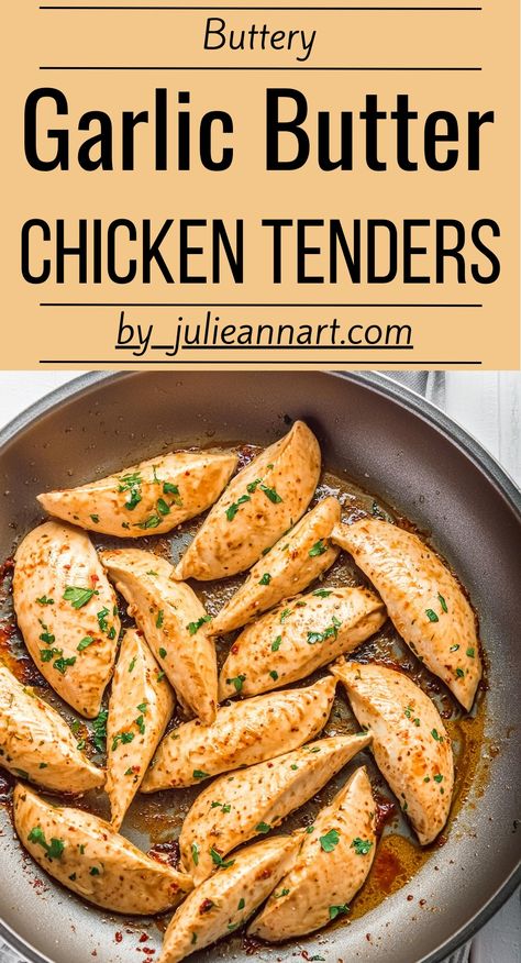 Garlic Butter Chicken Tenders 1 Italian Recipes Appetizers, Steak Bites Recipe, Chicken Receipes, Chicken Tenderloin, Chicken Tenderloin Recipes, Chicken Thigh Recipes Oven, Chicken Thigh Recipes Crockpot, Chicken Tenderloins, Boneless Chicken Thigh Recipes