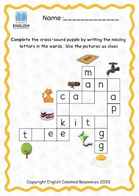 Kindergarten Crossword Puzzle Kindergarten Puzzle Worksheets, Simple Crosswords For Kids, Cross Word, Puzzle For Kindergarten, Cvc Crossword Puzzles, English Crosswords Worksheets, English Puzzles Worksheets, Cvc Puzzles Kindergarten, Find Words Puzzle For Kids