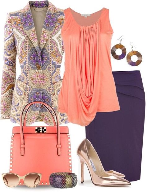 Purple Pants, فستان سهرة, Church Outfits, Looks Chic, Complete Outfits, Designer Style, Outfit Casual, Work Fashion, Coco Chanel