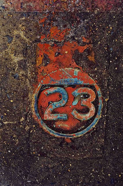 23 Number, Rust Never Sleeps, Numerology Numbers, By The Numbers, Number Design, Peeling Paint, Rusty Metal, Color Textures, The Numbers