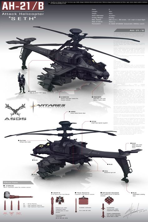 AH-21/B - Seth by exizt Scifi Transport, Concept Model, Dimensional Art, Military Helicopter, Concept Ships, Army Vehicles, Grand Designs, Futuristic Cars, Mechanical Design