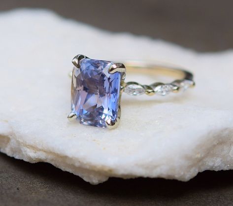 gallery photo Sapphire Emerald Cut Ring, Light Blue Sapphire Engagement Ring, Sparkly Rings, Emerald Cut Ring, Light Blue Sapphire, Blue Sapphire Engagement Ring, Cute Engagement Rings, Ring Sapphire, Emerald Cut Rings