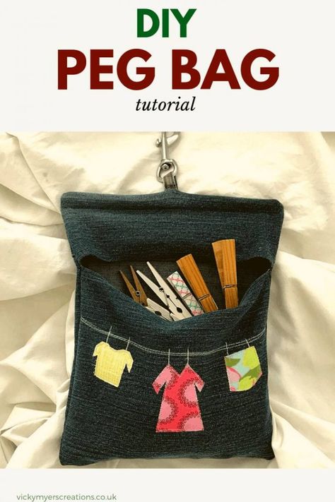 Peg Bag Pattern, Bee Sewing, Peg Bags, Clothespin Bag, Trendy Sewing Projects, Trendy Sewing Patterns, Peg Bag, Sewing Projects Clothes, Trendy Sewing