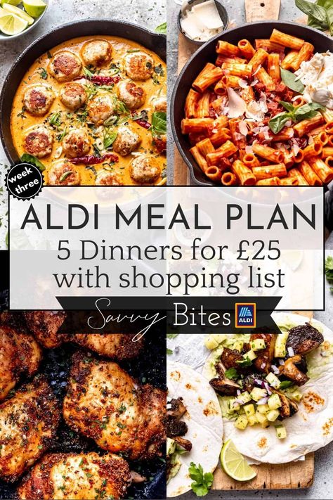 Family Meals On A Budget, Aldi Meals, Aldi Meal Plan, Aldi Recipes, Budget Family Meals, Cheap Recipes, Cheap Healthy, Budget Meal Planning, Dinner Meal Prep