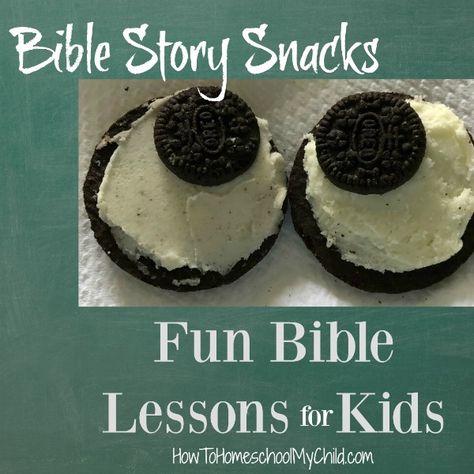 Creation Snacks For Kids Bible, Bible Snacks For Kids, Bible Story Snacks, Fun Bible Lessons For Kids, Bible Recipes, Bible Snacks, Bible School Snacks, Sunday School Snacks, Devotions For Kids