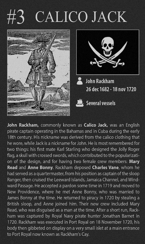 Real Pirates, Jack Rackham, Pirate History, Famous Pirates, Pirate Stuff, Calico Jack, Ship Map, Pirates Life, Pirate Queen