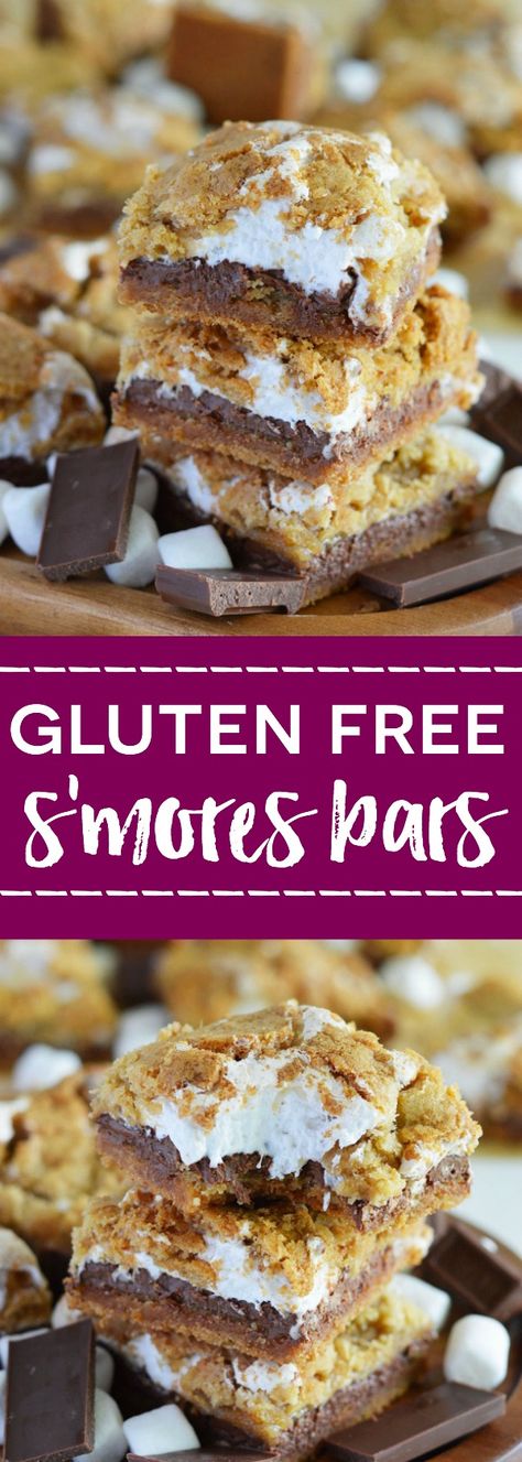 Gluten Free S'mores Bars (with dairy free option) from What The Fork Food Blog | whattheforkfoodblog.com Gluten Free Smores, What The Fork, S Mores Bars, Coconut Dessert, Easy Gluten Free Desserts, Desserts Healthy, Brownie Desserts, Dessert Aux Fruits, Gluten Free Sweet