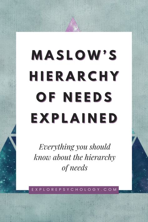 Maslow's famous hierarchy of needs has been used to explain what motivates people, from the most basic needs to the more complex ones. Take a closer look at the needs hierarchy to learn more. Maslows Hierarchy Of Needs, Maslow’s Hierarchy Of Needs, Group Therapy Activities, Hierarchy Of Needs, Maslow's Hierarchy Of Needs, Abraham Maslow, Psychological Science, Mental Health Counseling, Self Actualization