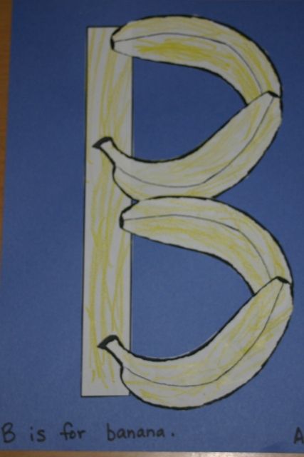 Great letter B craft you can use to make a big or little b B Is For Banana, Letter B Craft, Preschool Letter B, B Craft, Letter B Activities, Preschool Letter Crafts, Alphabet Crafts Preschool, Abc Crafts, Alphabet Letter Crafts