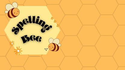 Spelling Bee Kit Spelling Bee Decorations Free Printable, Spelling Bee Decorations, Different Letter Fonts, Bee Banners, Regular Verbs, Virtual Background, Bee Sticker, Spelling Bee, Bee Decor