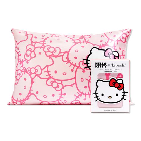 Pink Kitty, Satin Pillow, Pink Hello Kitty, Satin Pillowcase, Silk Pillow, Bedtime Routine, Silk Pillowcase, Best Pillow, Mulberry Silk