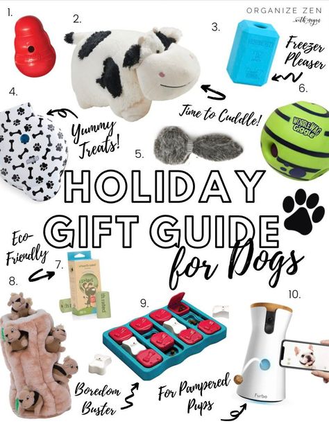 Check out this list of must-have toys, treats, and other necessary pet items that are sure to be the best gifts for dog lovers and their pups as Christmas or Birthday presents! #amazonaffiliate #dogtoys #giftguide #ad Dog Toy Box, Pet Items, Holiday Gift List, Gifts For Dog Lovers, Eco Gifts, Dog Christmas Gifts, Presents For Mom, Animal Pillows, Best Christmas Gifts