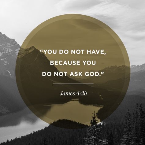 "You do not have, because you do not ask God." -James 4:2b Beautiful Word, Matthew 4, Ask God, James 4, Bible Images, Word Of Faith, Love Truths, Gods Word, Almighty God